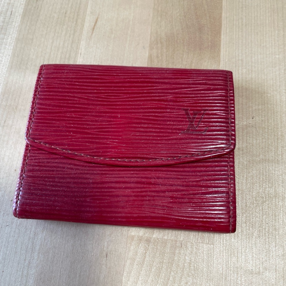 Louis Vuitton Red Epi Leather Wallet